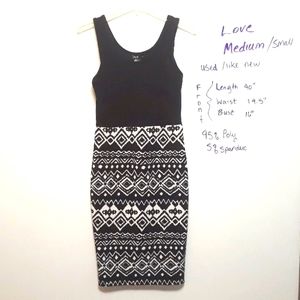 Used Love Body Con Dress Medium